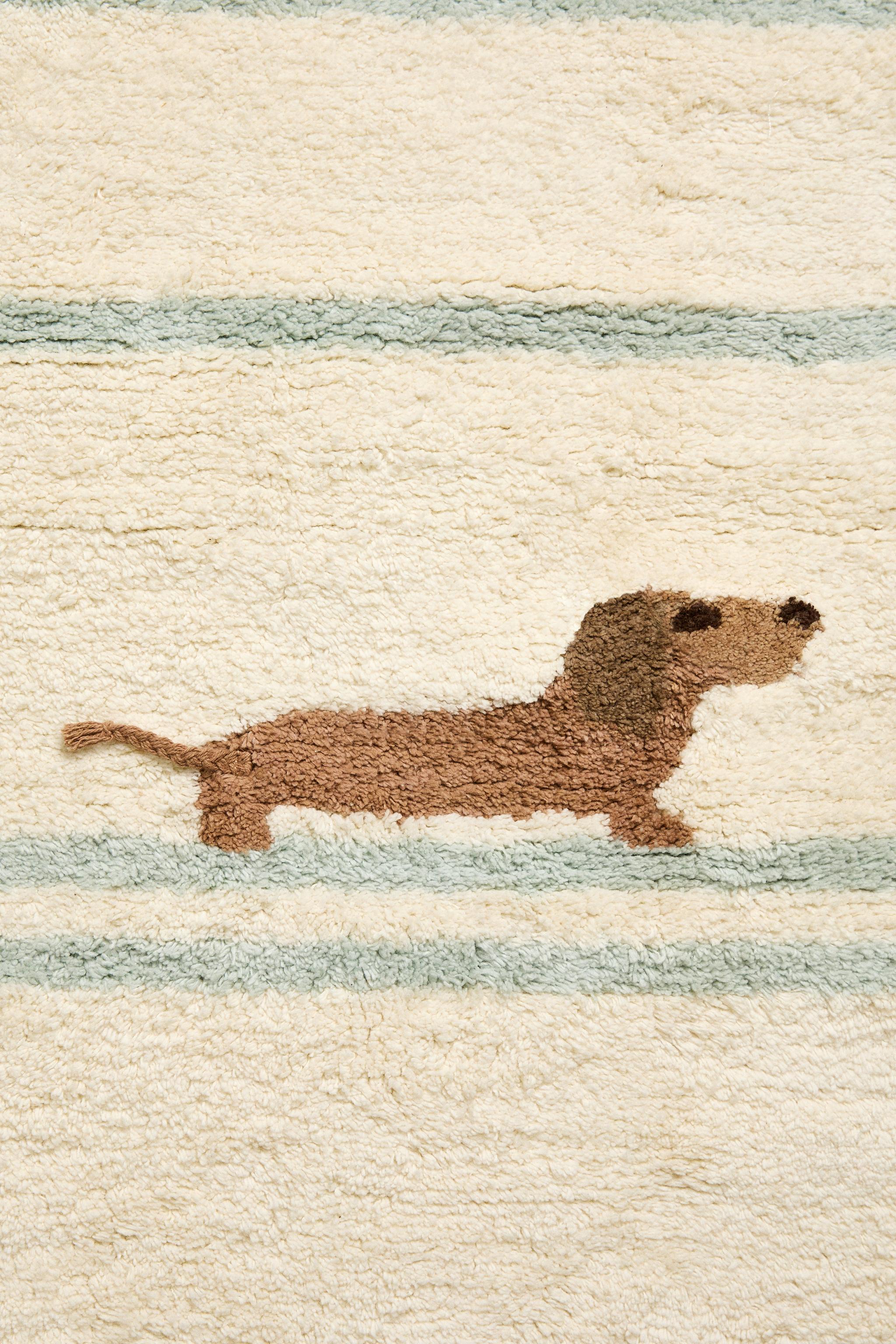 CHILDREN'S COTTON DOG AREA RUG